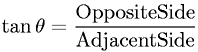 Tangent Definition for a Right Triangle