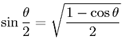 Half Angle Identity - Sine