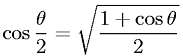 Half Angle Identity - Cosine