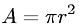 Area of a circle