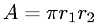 Area of an ellipse