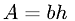 Area of a parallelogram