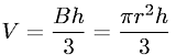 Volume of a cone