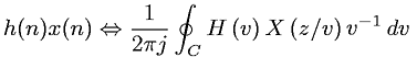 Z-transform time domain multiplication (z domain convolution) property