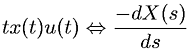 Laplace transform time varying coefficient (s domain differentiation) property