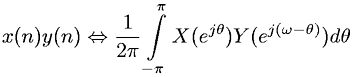 Discrete-Time Fourier windowing, modulation, frequency convolution property
