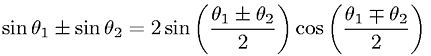 Superposition (Addition and Subtraction) of Sine of Angles