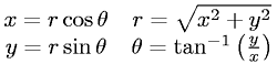 Cartesian to Polar Coordinates (2-D)