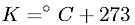Temperature in Kelvin from Degrees Celsius Conversion